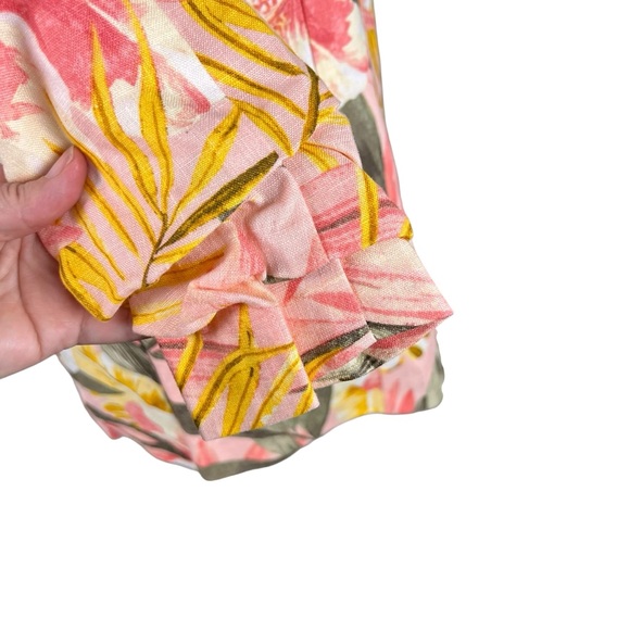 Joie Women's Kishina B Pink Floral 100% Cotton Blazer Size 4 - Picture 5 of 9